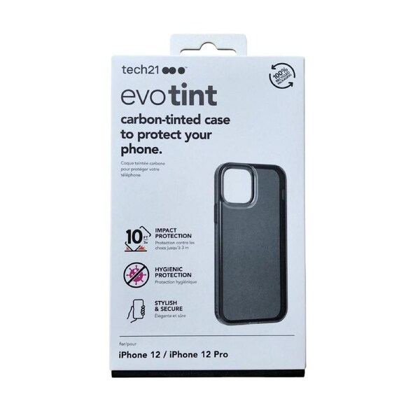 Tech21 Evo Tint Case for iPhone 12 / 12 Pro - Carbon