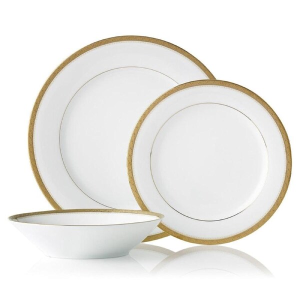 Noritake Charlotta 12 Piece Dinner Set Gold