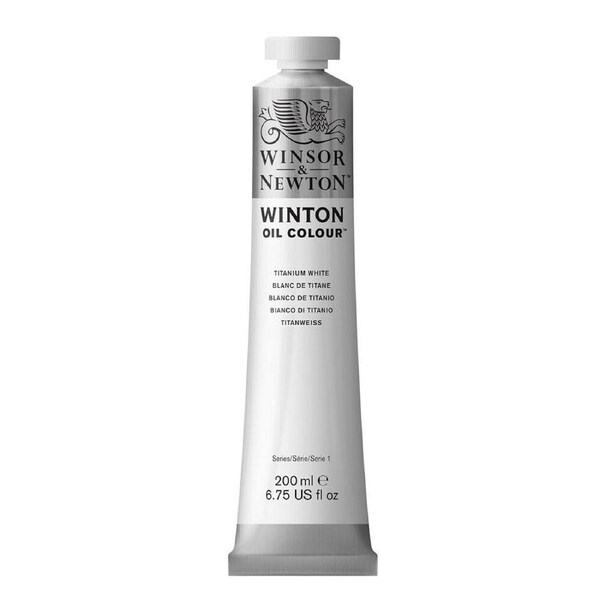 WINSOR & NEWTON&nbsp;200ml Winton Oil Paint Tube - Titanium White