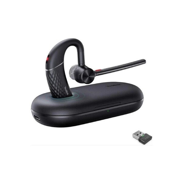 Yealink BH71 Pro USB-C Bluetooth Wireless Mono Headset, Carrying Case w/ Built-In Battery (+20hrs), USB-C to USB-A Cable, 10H Talk Time