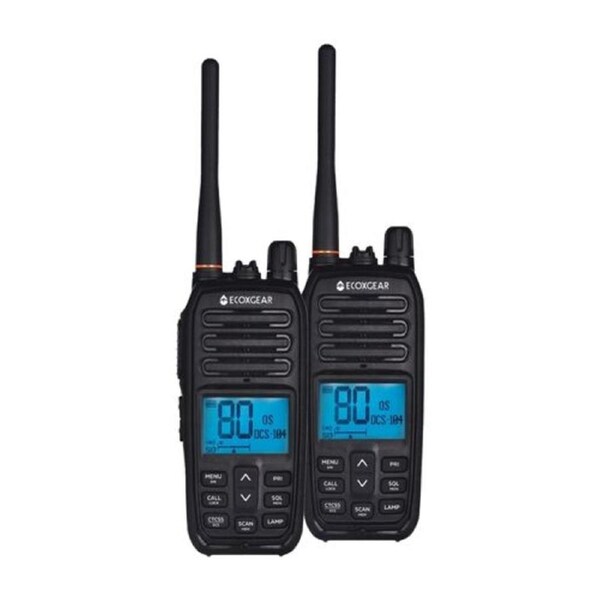 ECOXTALK EXG500 5-Watt Long Range IP67 Handheld UHF Radio Twin Pack (17km)