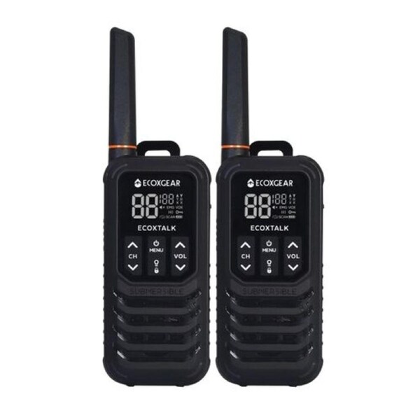 ECOXTALK EXG200 2-Watt IP67 Handheld UHF Radio Twin Pack (13km)