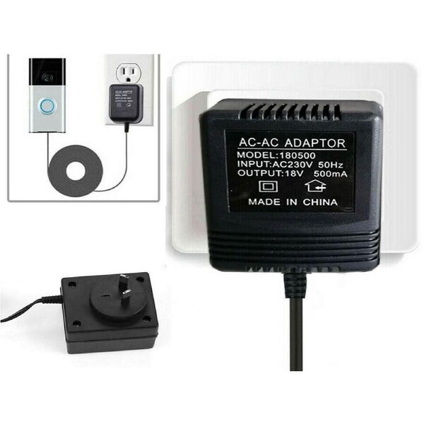 Power Supply Adapter Transformer For Ring Nest Hello, Wyze and Eufy Video Doorbells [10 Meters]