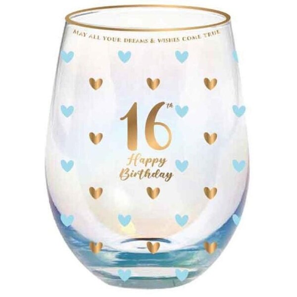Sweet Heart Stemless Glass - 16th