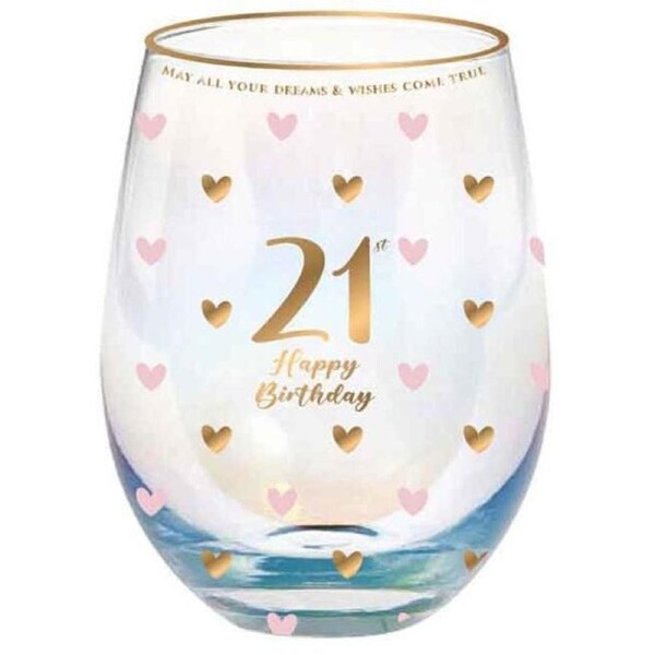 Sweet Heart Stemless Glass - 21st