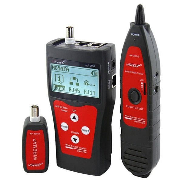 Doss NF300 Network Coax Cable Tester Portable For RJ45/RJ11/USB/BNC Black