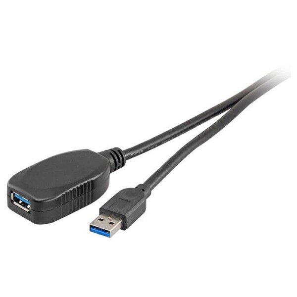 Pro2 Active USB3.0 Extension/Extender Lead Connector Cord Cable Black 10M