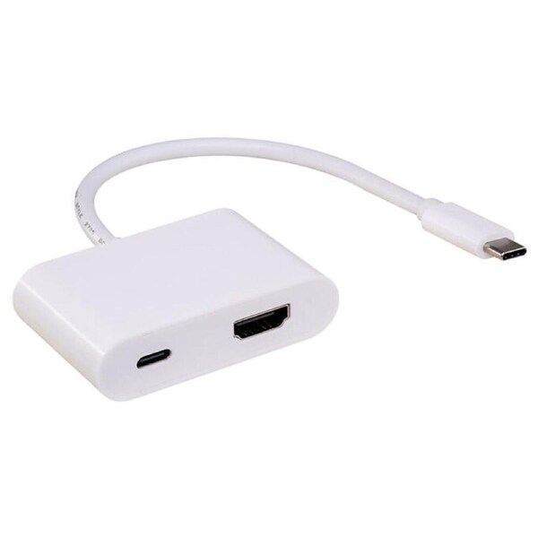 Pro2 USB-C to HDMI Universal 2-Port Hub External Adaptor White 15cm Lead