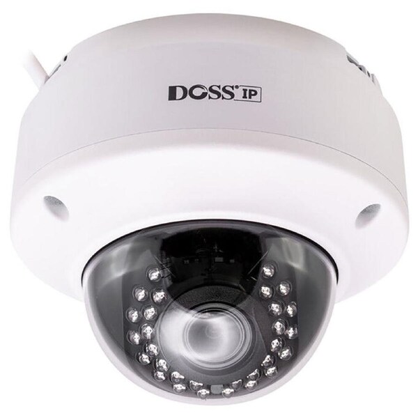 Doss 8MP IR30M IP66 Vandal Proof Dome IP Camera Human Detection CCTV White