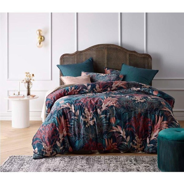 Etheridge Printed Velvet Quilt Cover Set - QB