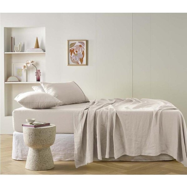 Natural French Linen Sheet Set - Super King