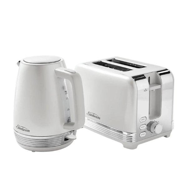 Sunbeam Elegant Toaster and Kettle Breakfast Pack - Modern 1.7L Hot Water Jug AU