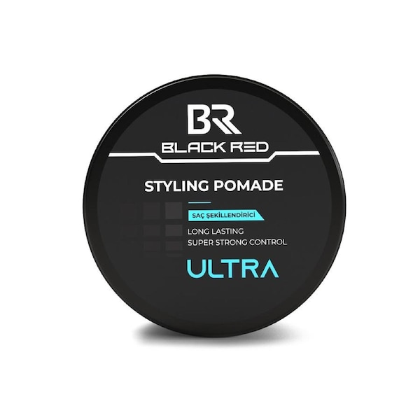 Black Red Styling Pomade Ultra 120ml - Superhold Pomade with Medium Shine for Structured Styles