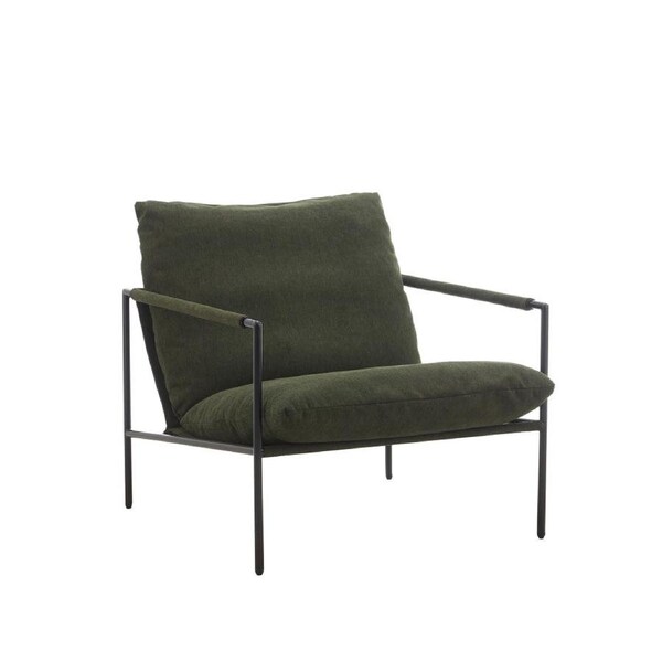 Maestro Furniture Kaylen Fabric Relaxing Accent Lounge Chair Metal Frame Green