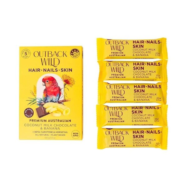 Outback Wild Hair Skin Nails Coconut Milk Chocolate & Banana 20g X 5pk