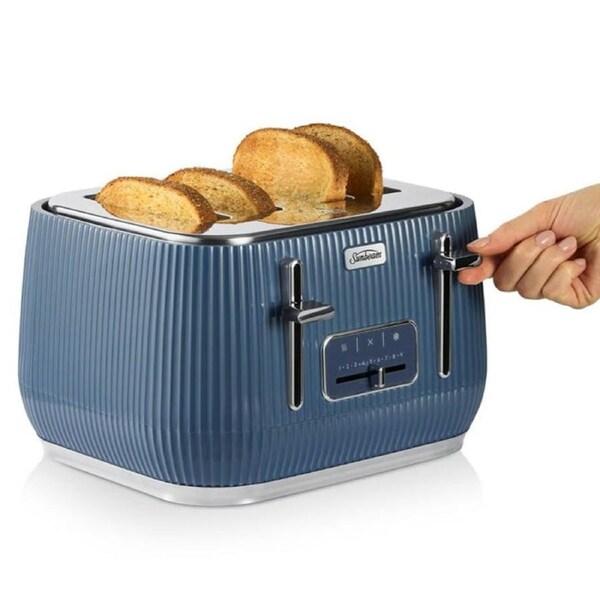 Sunbeam Elegant 4 Slice Toaster - 9 Browning Settings - Bread Browning Machine Toasting