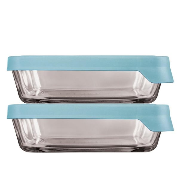 Anchor Hocking Trueseal Storage Container Rectangle 4 Piece Set Blue