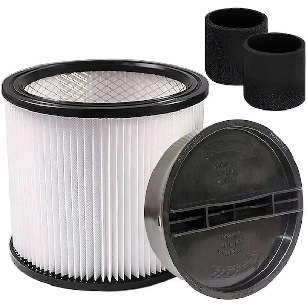 Filters For Shop-Vac Wet & Dry Vacuum Cleaners 20L & Above Cartridge + 2 Foams