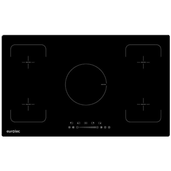 Eurolec 90cm Induction Cooktop Electric Hob Cook Top Stove Ceramic Black Glass