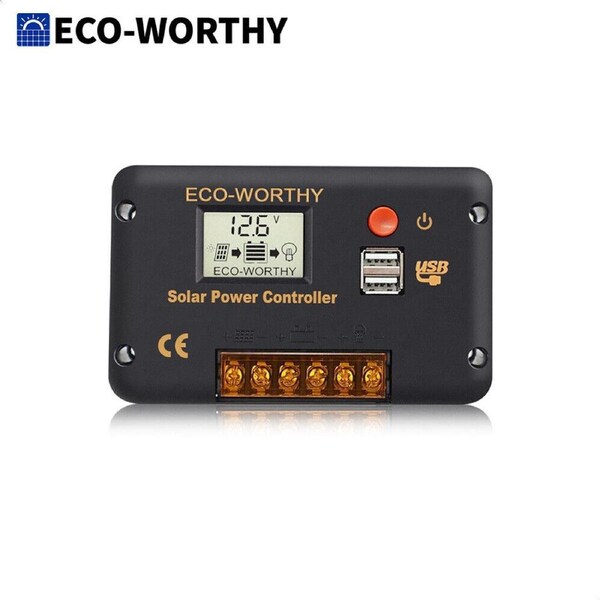 30A Solar Panel Charge Controller Regulator 12V24V Auto USB Battery PWM