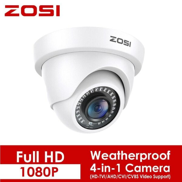 ZOSI 1080P 2.0MP 4IN1 CCTV Security Camera 24 IR LED Outdoor 80ft Night Vision