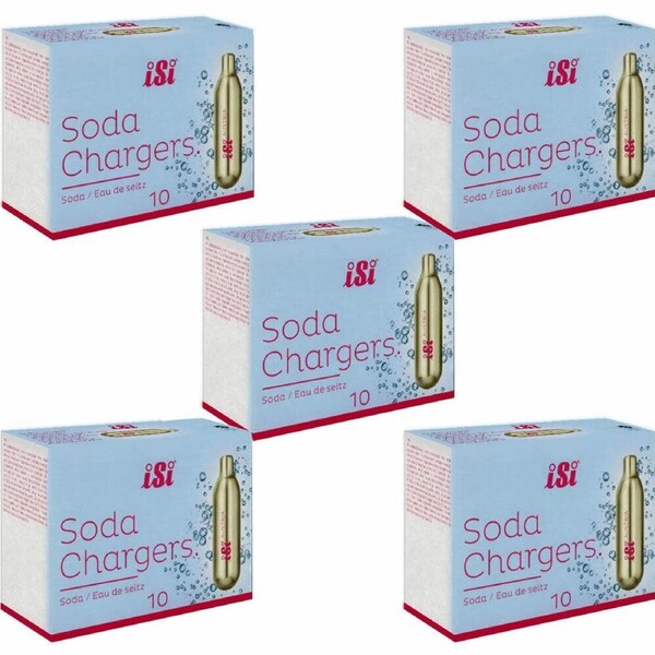 iSi Soda Siphon 8.4 Gram CO2 Charger / Bulb / Cartridge 50 Pack ISISODA8GX5