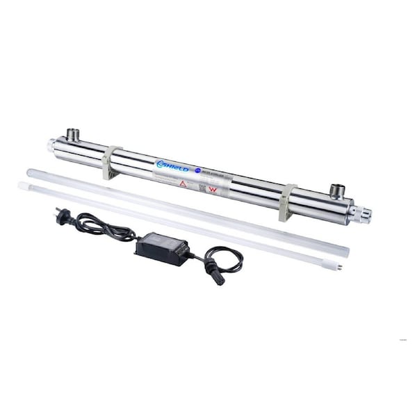 80LPM Ultraviolet Sterilizer Stainless Whole House Water Filter System - 55W
