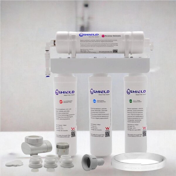 5 Stage ALKALINE Wall Mount Reverse Osmosis Water Filter System Quick Change