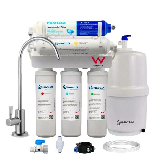 7 Stage Undersink Hydrogen Alkaline Reverse Osmosis Water Filter System 150G RO