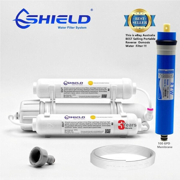 380LPD Portable RO Reverse Osmosis Water Filter System Remove Fluoride 100 GPD