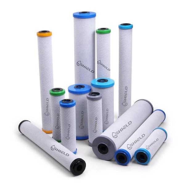 10" x 4.5" Whole House Big Blue Water Filter Replacement Cartridges 1 um Carbon