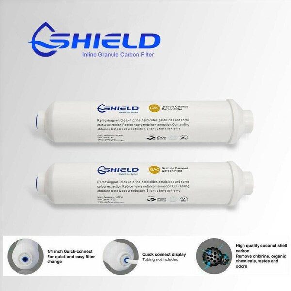 Shield Portable Reverse Osmosis RO Filter Granule Carbon Replacement Cartridges