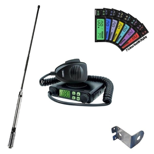 UNIDEN UH5000 UHF MICRO 5 WATT 80CH CB RADIO+6.5DBi FGLASS ANTENNA PACK+Z MOUNT