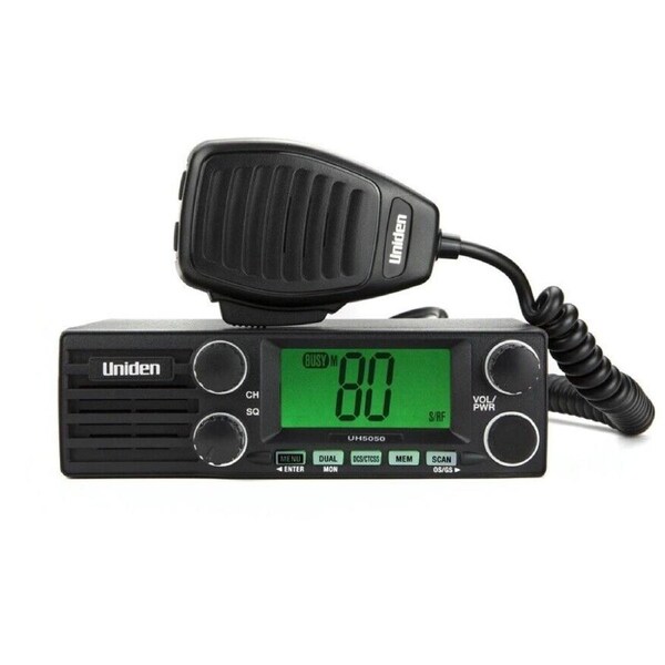 UNIDEN UH5050 H/DUTY 12V & 24V VOLT 5W WATT 80CH UHF CB RADIO 4WD TRUCK DIN SIZE