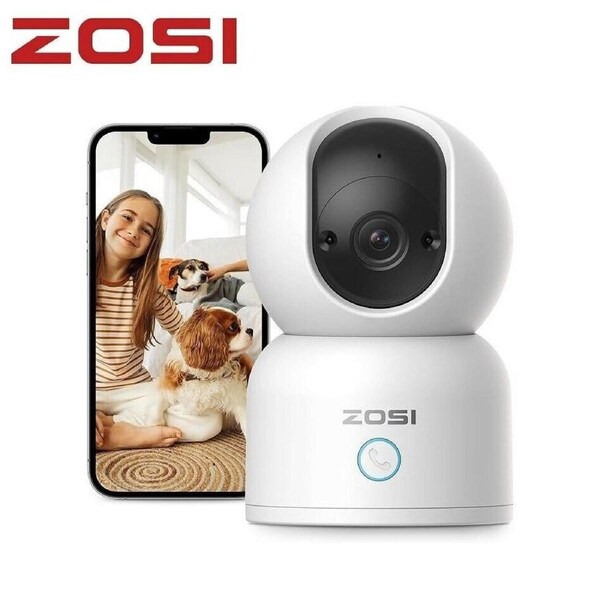 ZOSI 3MP CCTV PTZ WiFi Camera 2K Home Security 2 Way Talk 5GHz Wireless Camera