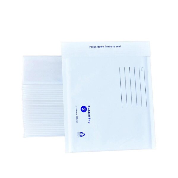 Combined : 50 #01 160 x 230 + 50 #02 215 x 280 Bubble Padded Bag Envelope 01 02