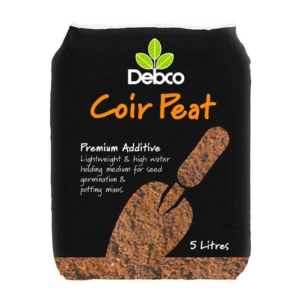 Coir Peat Mulch Seed Raising Premium Debco® 5Ltr Coconut Seedling Potting Mix