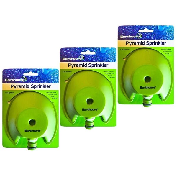 3x Lawn Sprinkler Pyramid Jet Multi Pressure Grass Garden Watering Dad Favourite