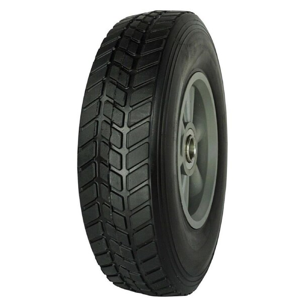 10" 250mm Hand Trolley Wheels Tyre Rim 19mm Bore Puncture Proof Wheel H/D Med