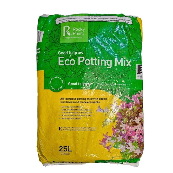 Potting Mix 25L RockyPoint ECO Soil Conditioner Organic Plants Pot Tub Garden
