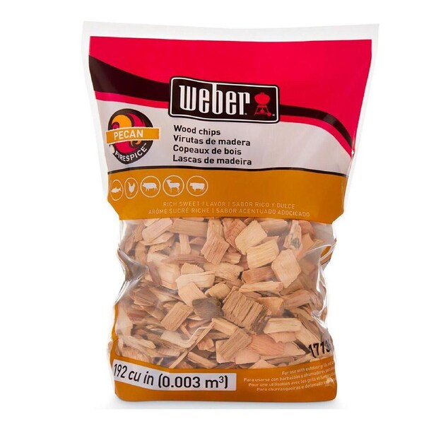 Weber PRO Pecan Smoking Wood Chips 900g Smoke Fire BBQ Baby Q 1000 2000 Smoker