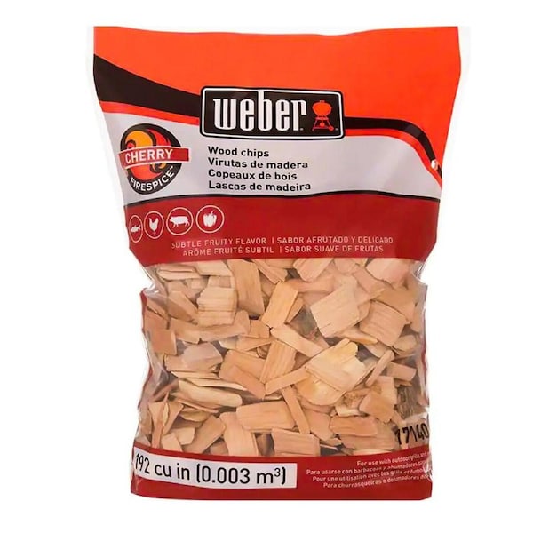 Weber PRO Cherry Smoking Wood Chips 900g Smoke Fire BBQ Baby Q 1000 2000 Smoker