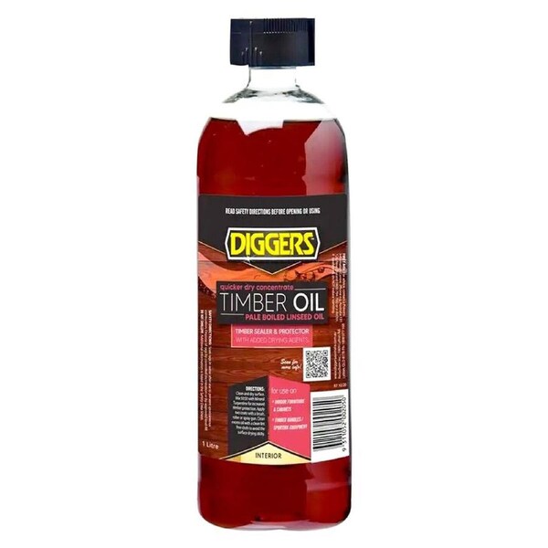 Linseed Oil 1L Boiled Natural Timber Sealer 1LTR Wood Bat Furniture Protector