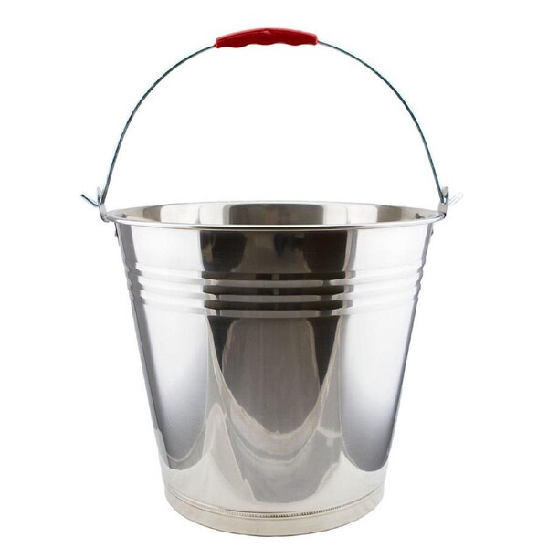 Stainless Steel Bucket with Handle 12Ltr Heavy Duty Quality 12L Marine Pail