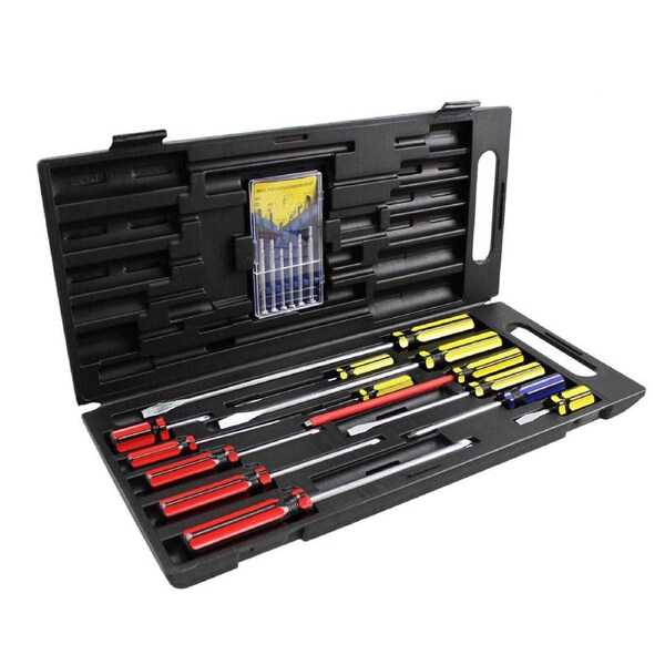 Screwdriver Set 19pc Buy Right with Carry Case Magnetic Phillips Flat 5528062