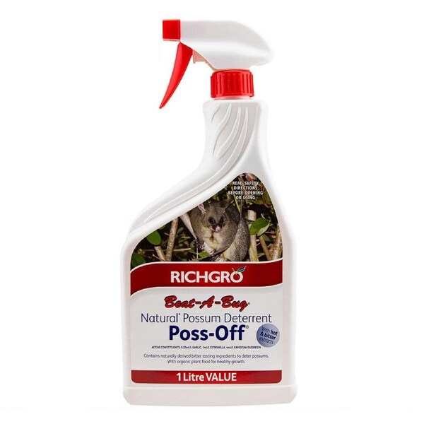 Poss Off® 1Ltr Possum Deterrent Rabbit Animal Repellent Pet Safe Spray 1 2259760