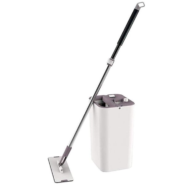 Hills Mop & Bucket Set Genuine Microfibre Squeeze Flat Floor Cleaner Tiles Vinyl