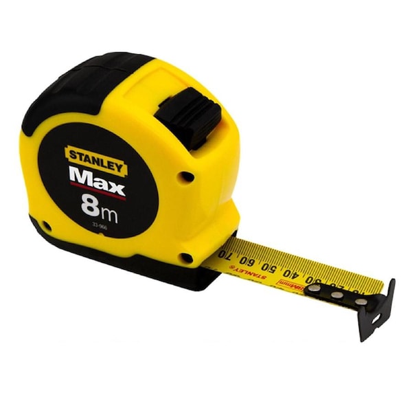 Stanley Tape Measure 8m Metric Fatmax Quality 8Mtr Metre Assorted Yellow Orange