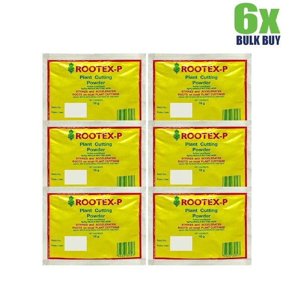 Rootex PRO 6x 18G Plant Cutting Cloning Powder Hormone Hydroponic Rooting Root