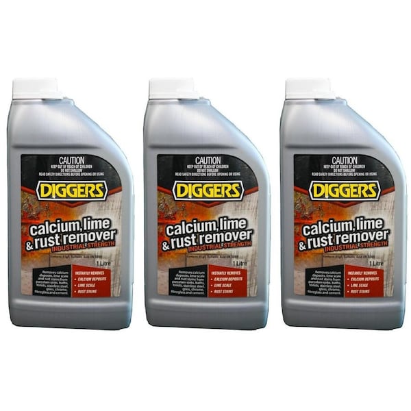 3x Cleaner Calcium Lime Rust CLR Stain Remover 1L Clean Sinks Bath Stainless